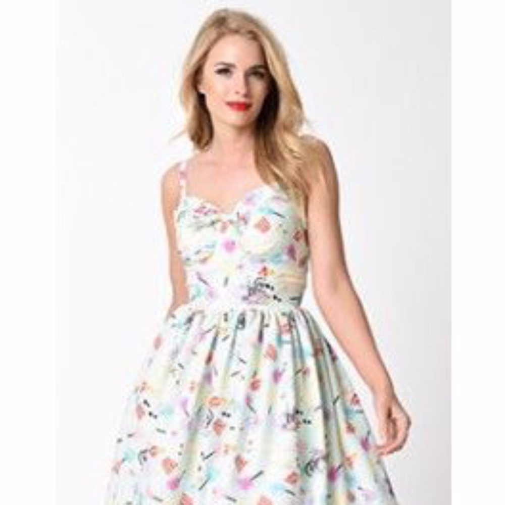 NWT XL Unique Vintage Llama print day swing dress